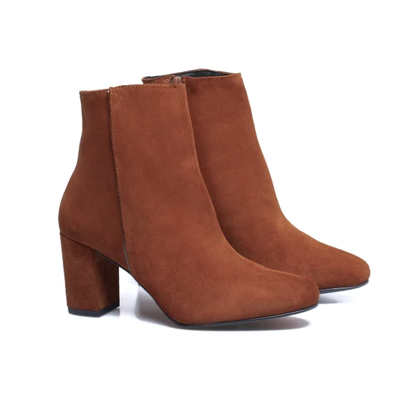 MiMaO ShopOnline TRENDY – Bottines Pour Femme à Talons MARRON à prix imbattables 3