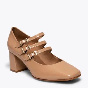 vente pas cher MiMaO ShopOnline SHINE – Chaussures En Cuir Verni Avec Bracelets NUDE 15