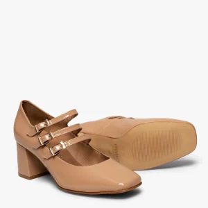 vente pas cher MiMaO ShopOnline SHINE – Chaussures En Cuir Verni Avec Bracelets NUDE 17