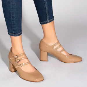 vente pas cher MiMaO ShopOnline SHINE – Chaussures En Cuir Verni Avec Bracelets NUDE 19