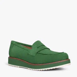 MiMaO ShopOnline CASUAL – Mocassins Pour Femmes Avec Plateforme VERT design à la mode 15