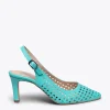 MiMaO ShopOnline AJOURÉ- Chaussure Talon Ouvert TURQUOISE à Petits Trous magasin paris 23