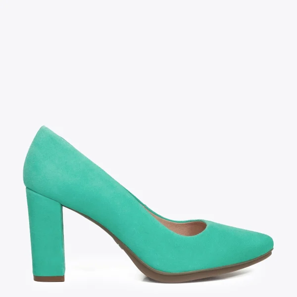 Officielle MiMaO ShopOnline CHAUSSURES DAIM À TALON HAUT VERT D’EAU URBAN 1