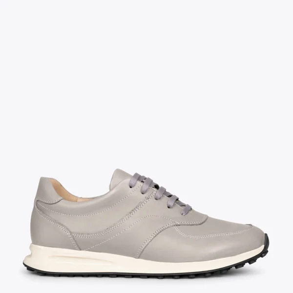 achat pas cher MiMaO ShopOnline YORK – Baskets Habillées Pour Homme GRIS 1