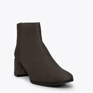 marque pas cher MiMaO ShopOnline CITY – Bottines à Talon Avec Bout Carré GRIS 15