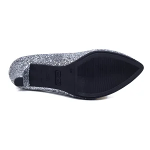 en france MiMaO ShopOnline GLAM STAR – Chaussure Glitter à Talon Aiguille ARGENTÉ 18