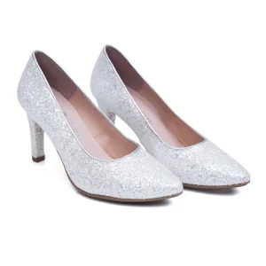 magasin france MiMaO ShopOnline GLAM STAR – Chaussure Glitter à Talon Aiguille BLANC 12