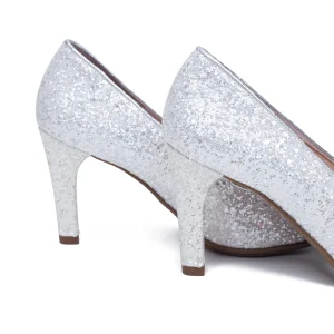 magasin france MiMaO ShopOnline GLAM STAR – Chaussure Glitter à Talon Aiguille BLANC 16