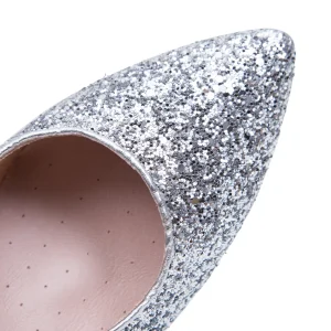 en france MiMaO ShopOnline GLAM STAR – Chaussure Glitter à Talon Aiguille ARGENTÉ 20