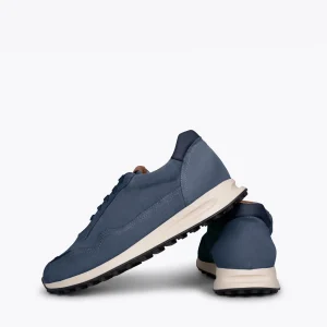 Réductions MiMaO ShopOnline BOSTON – Baskets En Cuir Pour Homme BLEU 12