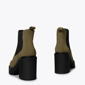 grande promotion MiMaO ShopOnline TOKIO – Bottines Chelsea Avec Talon Et Plateforme KHAKI 13