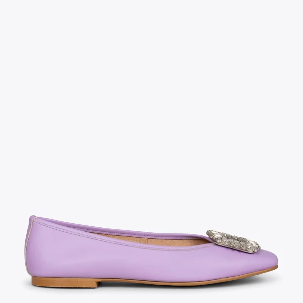 beauté MiMaO ShopOnline BIJOU – Chaussures Plates Avec Broche LILAS 1