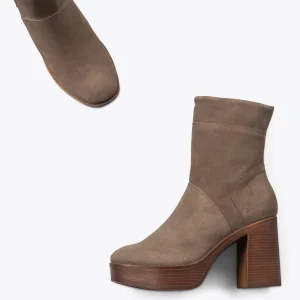 MiMaO ShopOnline SOUL – Bottines à Tige Haute En Cuir Nubuck TAUPE achat 11