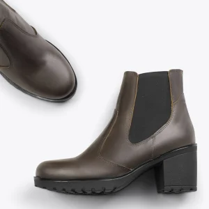 marque moins cher MiMaO ShopOnline SOHO – Bottines Chelsea à Talon CAFÉ 11