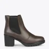 marque moins cher MiMaO ShopOnline SOHO – Bottines Chelsea à Talon CAFÉ 23