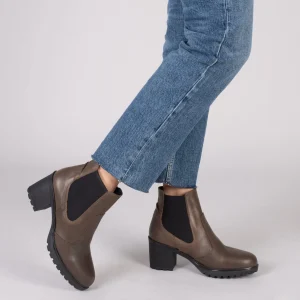 marque moins cher MiMaO ShopOnline SOHO – Bottines Chelsea à Talon CAFÉ 19