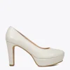 boutiqued pas cher MiMaO ShopOnline SOIRÉE – Chaussures Pour Femme à Talon Compensé BLANC 25