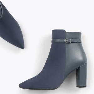 qualité supérieure MiMaO ShopOnline PRAGA – Bottines Pour Femme à Talon BLEU MARINE 11