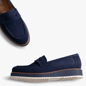 MiMaO ShopOnline CASUAL – Mocassins Pour Femmes Avec Plateforme BLEU MARINE authentiques 11