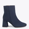 MiMaO ShopOnline PARIS – Bottines à Talon Bloc Et Bout Carré BLEU MARINE prix abordable 23