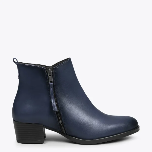 MiMaO ShopOnline CREMALLERA –Bottines Basiques Pour Femme BLEU MARINE SOLDES TOUT À 1