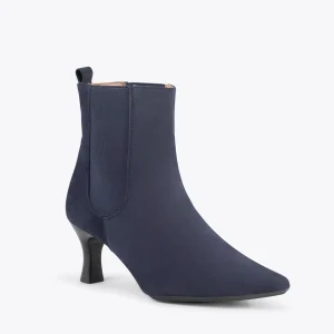 en ligne MiMaO ShopOnline CHIC– Bottines Chelsea à Talon Bobine BLEU MARINE 15