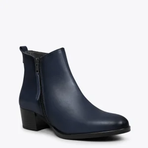 MiMaO ShopOnline CREMALLERA –Bottines Basiques Pour Femme BLEU MARINE SOLDES TOUT À 15