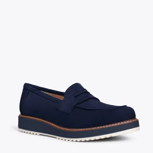 MiMaO ShopOnline CASUAL – Mocassins Pour Femmes Avec Plateforme BLEU MARINE authentiques 15