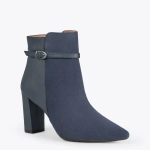 qualité supérieure MiMaO ShopOnline PRAGA – Bottines Pour Femme à Talon BLEU MARINE 15