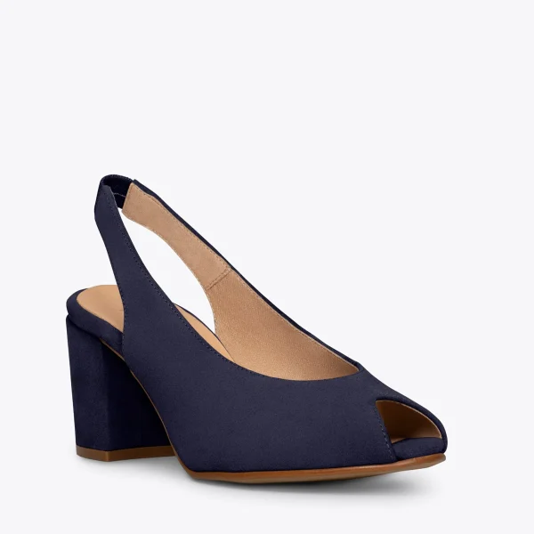 MiMaO ShopOnline WOMAN – Chaussures Sans Talon Peep-toe BLEU MARINE Nouveau 5