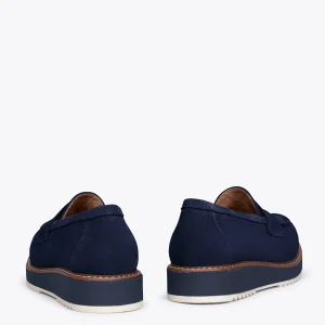 MiMaO ShopOnline CASUAL – Mocassins Pour Femmes Avec Plateforme BLEU MARINE authentiques 13