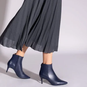 MiMaO ShopOnline OUTFIT Bottines En Cuir à Talon Aiguille BLEU MARINE comparez les prix 18