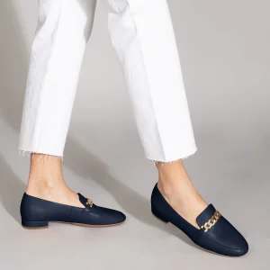 site pas cher MiMaO ShopOnline CHAIN – Mocassins élégants Pour Femmes BLEU MARINE 19