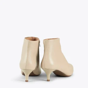 MiMaO ShopOnline OUTFIT – Bottines élégantes à Talon Kitten BEIGE Nappa mode pas cher 13