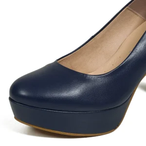 MiMaO ShopOnline SOIRÉE – Chaussures Pour Femme à Talon Compensé BLEU MARINE grande promotion 15