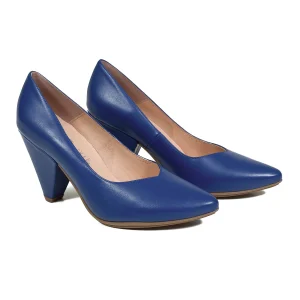 magasin paris MiMaO ShopOnline ELEGANT – CHAUSSURE À TALON PYRAMIDE INVERSÉE BLEU 11