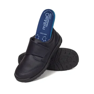 MiMaO FR Chaussures Enfants Classiques « velcro » En Cuir Memory Absorber Foam Bleu Marine Distributeur Officiel 11