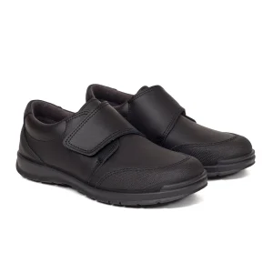 marques de renommée MiMaO FR Chaussures Enfants Classiques « velcro » En Cuir Memory Absorber Foam Noir 9