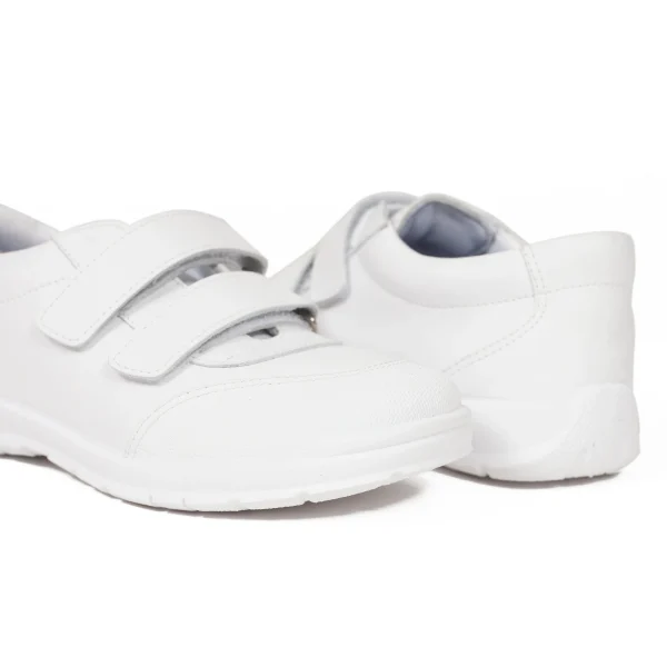 prix pas cher MiMaO FR Chaussures Enfants « uniforme » En Cuir Lavable Memory Absorber Foam Blanc 5