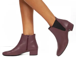 MiMaO ShopOnline ÉLÉGANCE Bottines Pour Femme Avec élastique BORDEAUX shopping pas cher 14