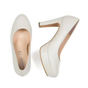 boutiqued pas cher MiMaO ShopOnline SOIRÉE – Chaussures Pour Femme à Talon Compensé BLANC 18