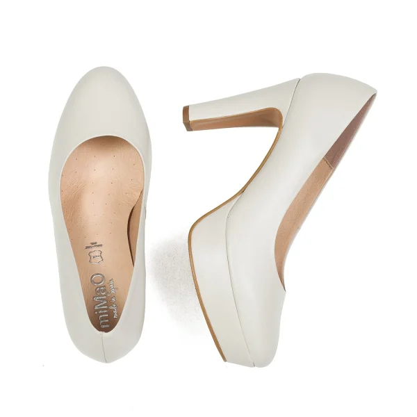 boutiqued pas cher MiMaO ShopOnline SOIRÉE – Chaussures Pour Femme à Talon Compensé BLANC 6