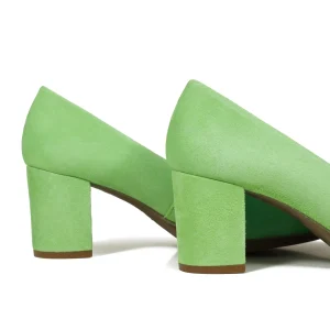 magasin paris MiMaO ShopOnline CHAUSSURES DAIM À PETIT TALON VERT POMME URBAN S 17