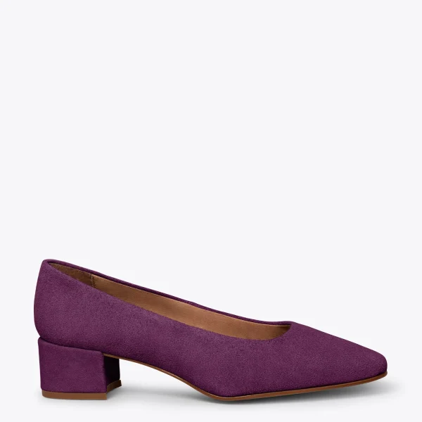 guranteed de qualité MiMaO ShopOnline DAMA – Chaussures à Talon Bas Et Bout Carré VIOLET 1