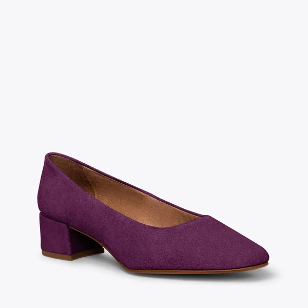 guranteed de qualité MiMaO ShopOnline DAMA – Chaussures à Talon Bas Et Bout Carré VIOLET 5