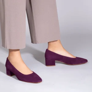 guranteed de qualité MiMaO ShopOnline DAMA – Chaussures à Talon Bas Et Bout Carré VIOLET 19