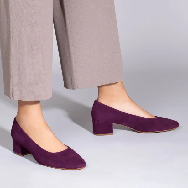 guranteed de qualité MiMaO ShopOnline DAMA – Chaussures à Talon Bas Et Bout Carré VIOLET 7