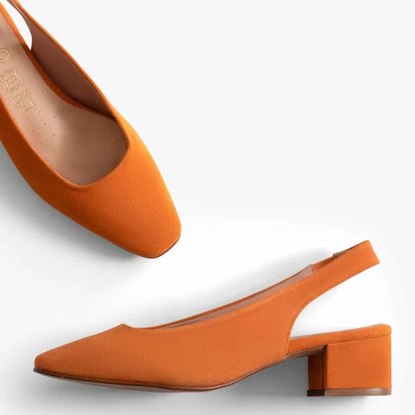 MiMaO ShopOnline LADY – Chaussures ORANGE Talon Ouvert Nouvelle Collection 3