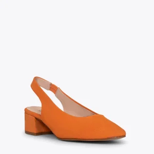 MiMaO ShopOnline LADY – Chaussures ORANGE Talon Ouvert Nouvelle Collection 14