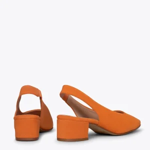 MiMaO ShopOnline LADY – Chaussures ORANGE Talon Ouvert Nouvelle Collection 12